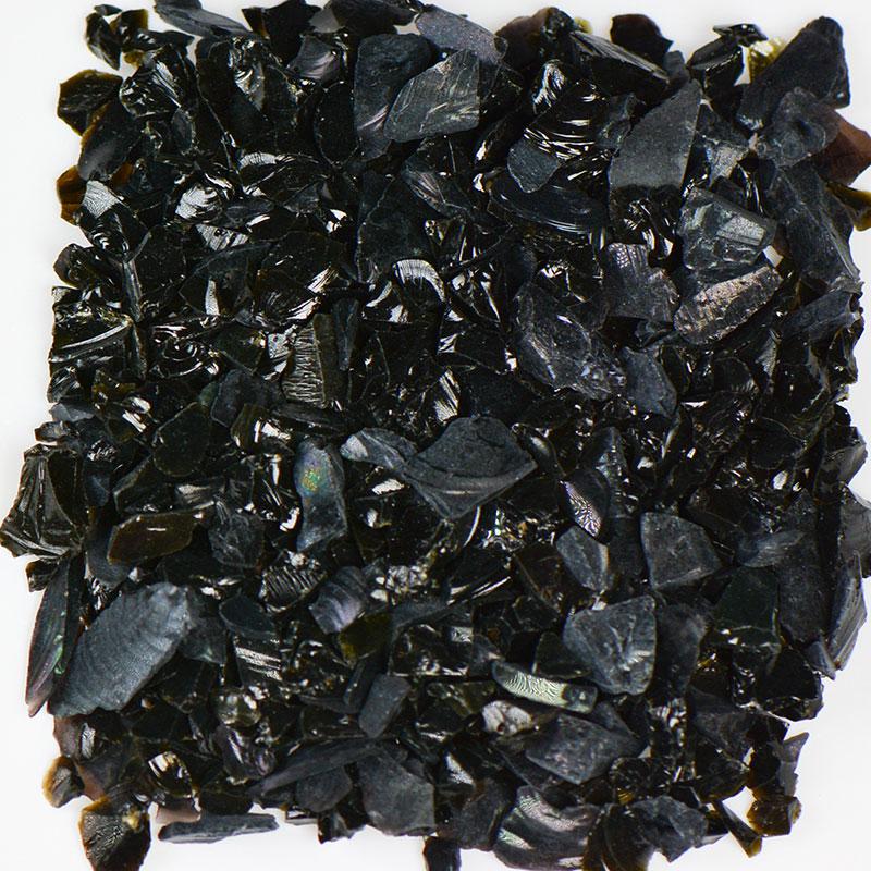 American Specialty Glass Black Size 1 Terrazzo Glass - 50 Lbs
