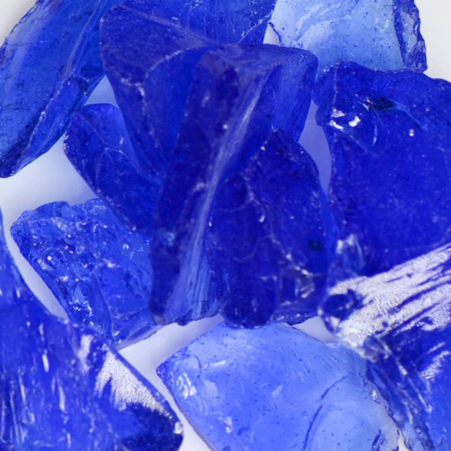 American Specialty Glass Blue Medium Tumbled Landscape Glass - 25 Lbs