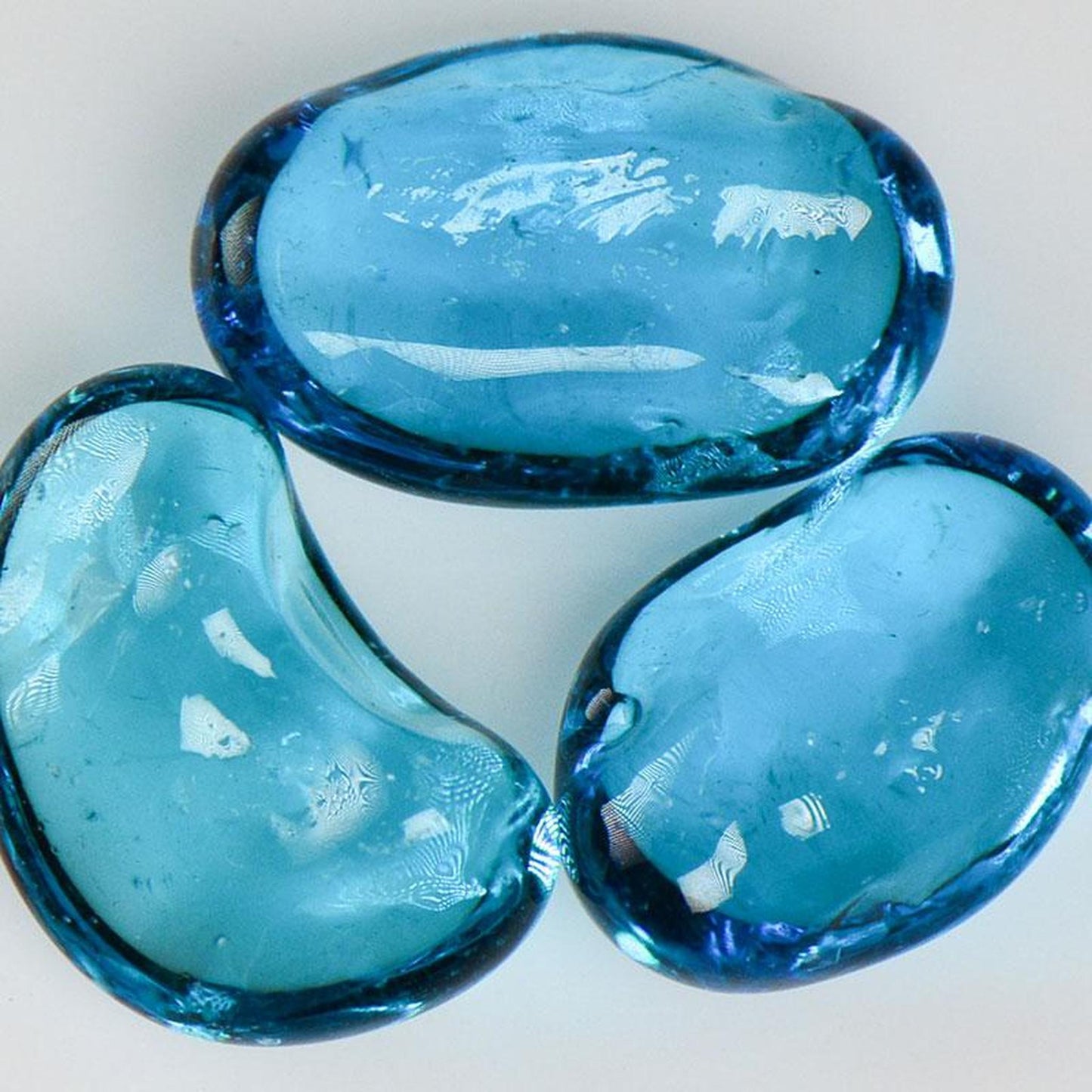 American Specialty Glass Blue Raspberry Medium Size Jelly Bean Glass - 10 Lbs