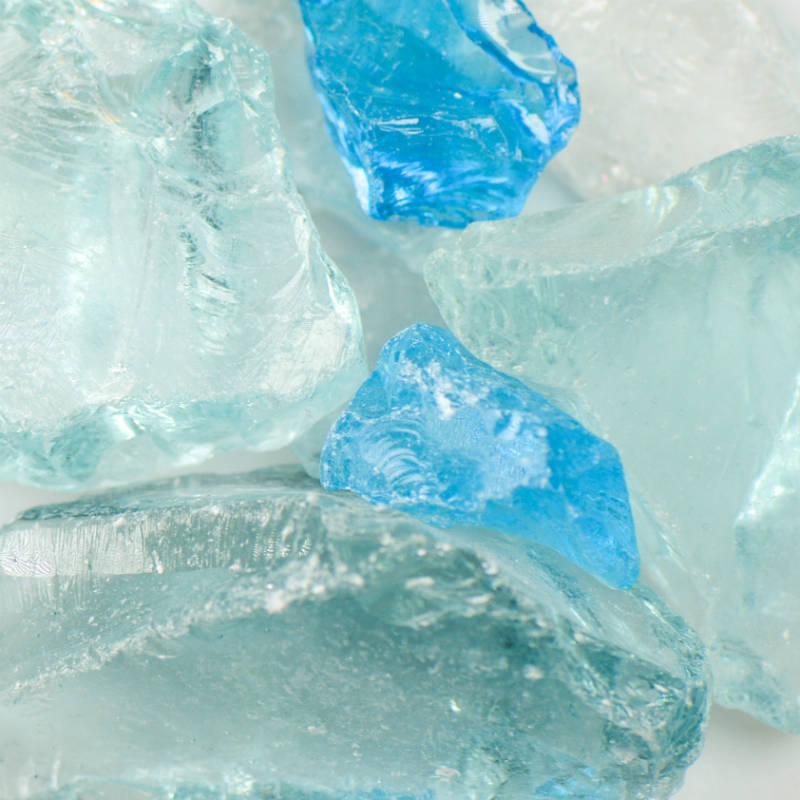 American Specialty Glass Caribbean Mix Medium Tumbled Landscape Glass - 10 Lbs