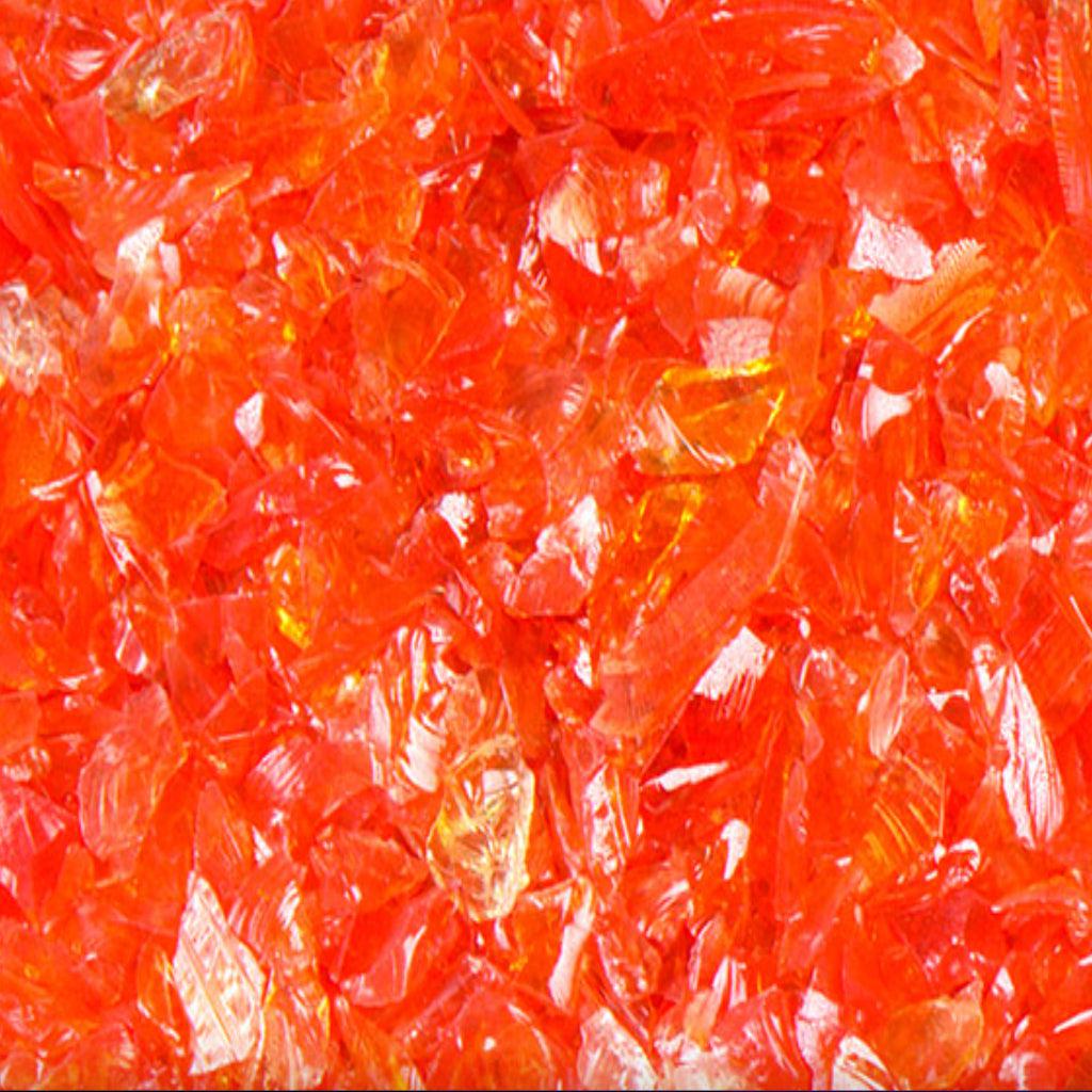 American Specialty Glass Chunky Orange Size 1 Terrazzo Glass - 1 Lb