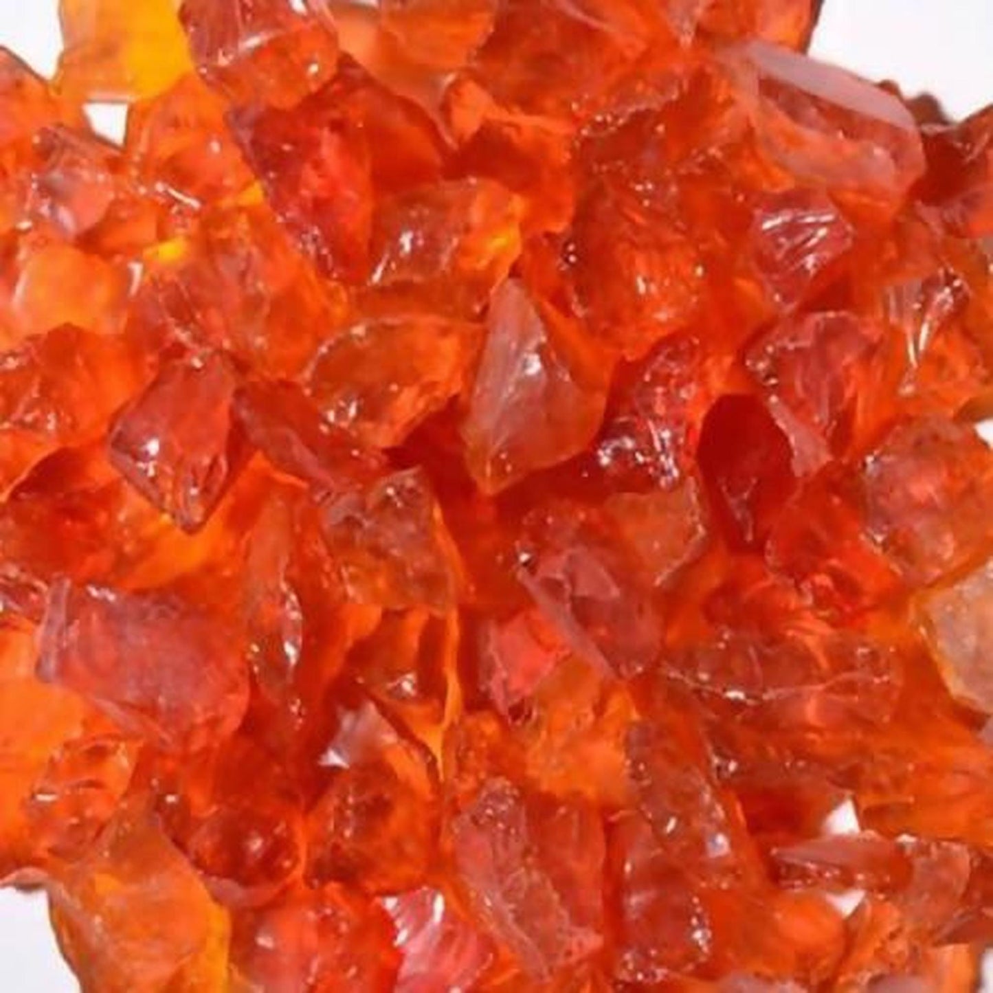 American Specialty Glass Chunky Orange Size 3 Terrazzo Glass - 25 Lbs