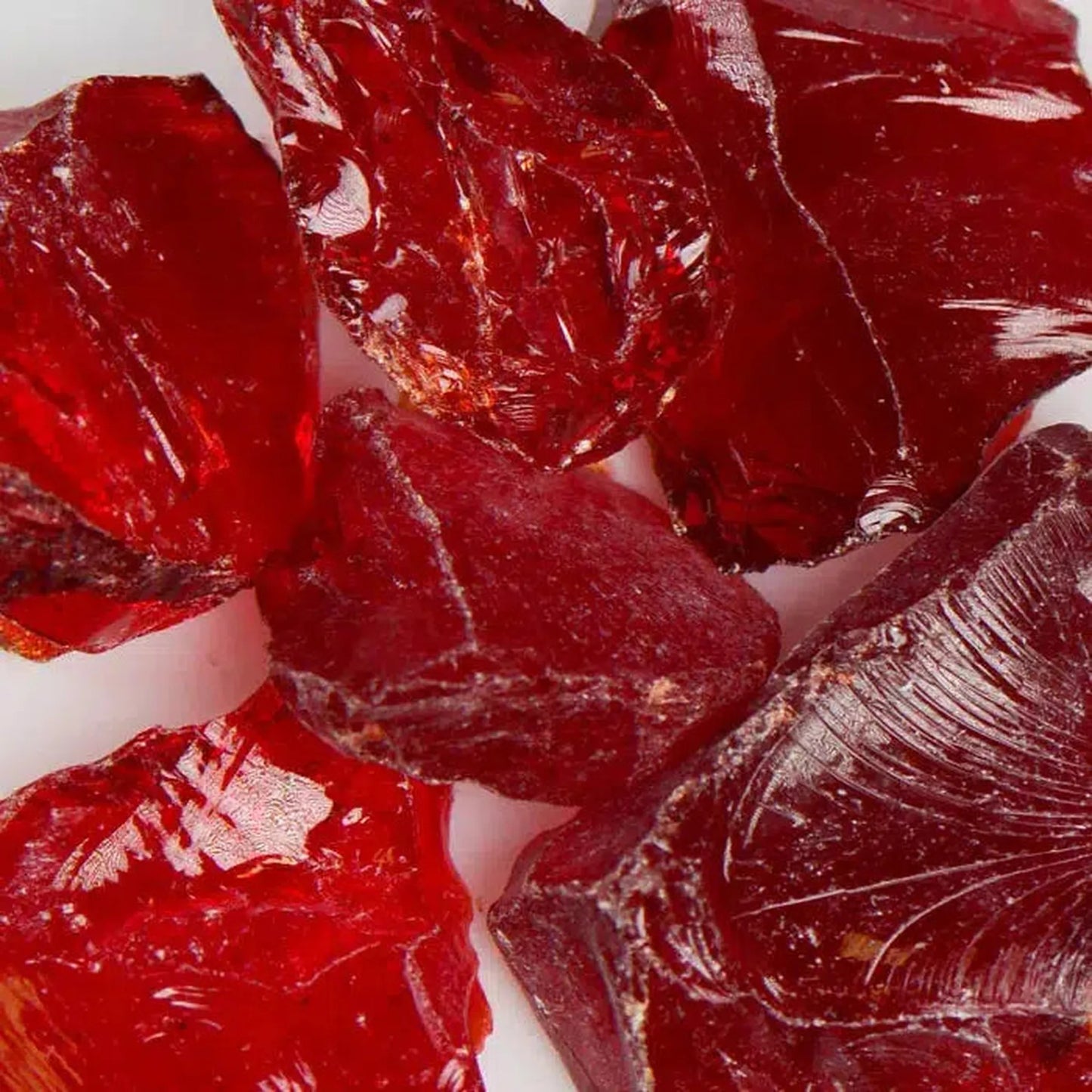 American Specialty Glass Chunky Red Medium Tumbled Landscape Glass - 25 Lbs