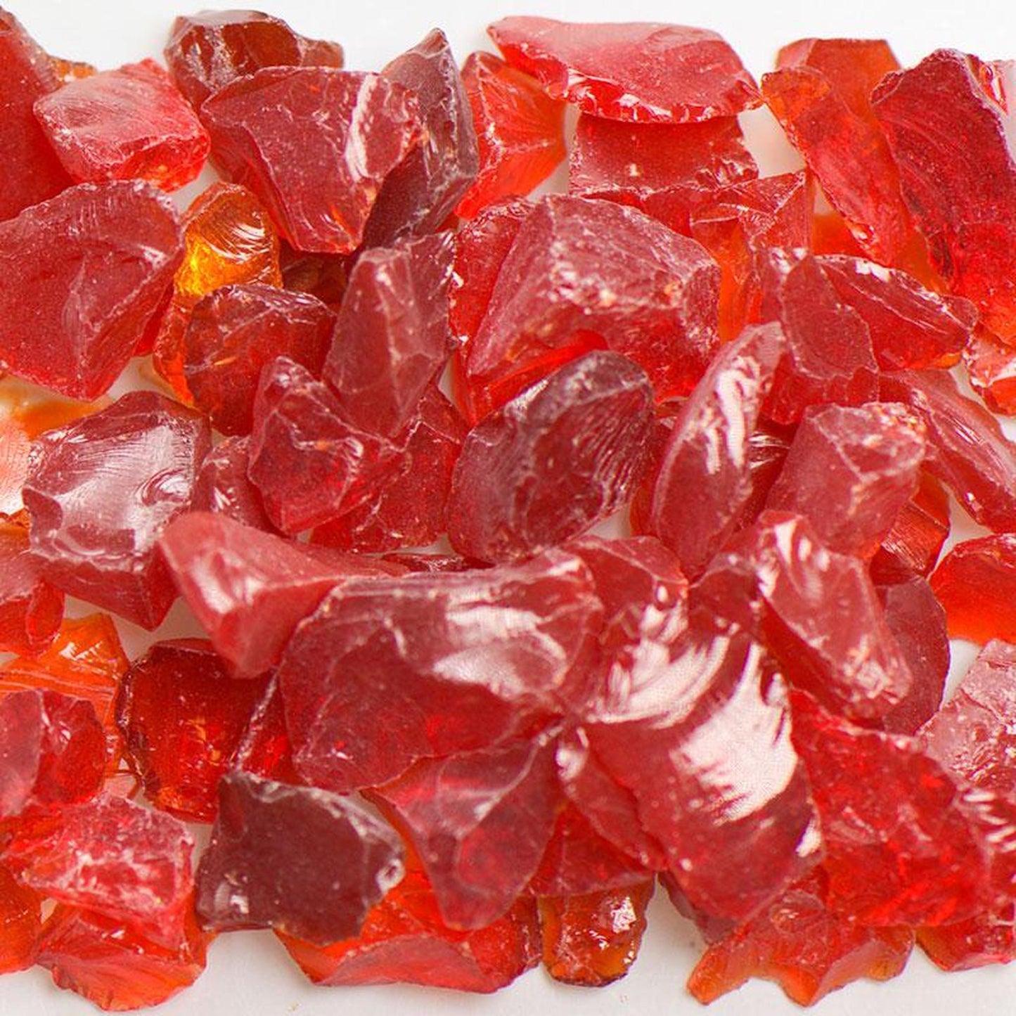 American Specialty Glass Chunky Red Size 2 Terrazzo Glass - 1 Lb