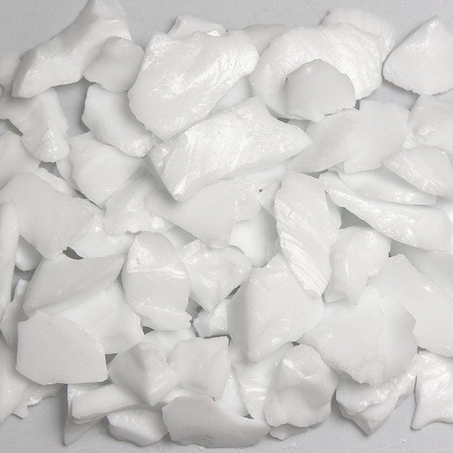 American Specialty Glass Chunky White Size 2 Tumbled Terrazzo Glass - 1 Lb