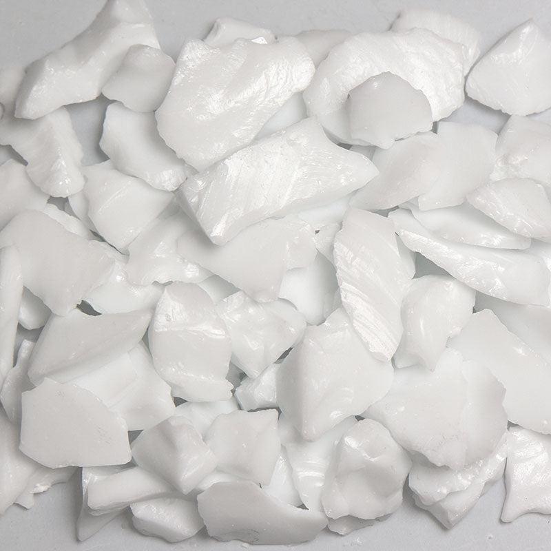 American Specialty Glass Chunky White Size 2 Tumbled Terrazzo Glass - 5 Lbs