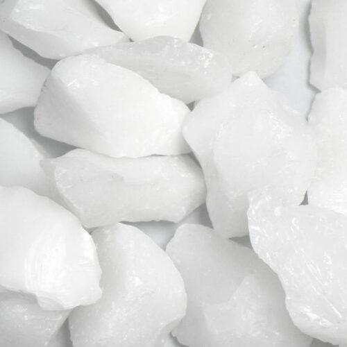 American Specialty Glass Chunky White Size 3 Tumbled Terrazzo Glass - 5 Lbs