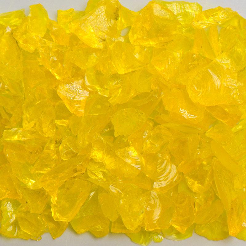 American Specialty Glass Chunky Yellow Size 1 Terrazzo Glass - 25 Lbs
