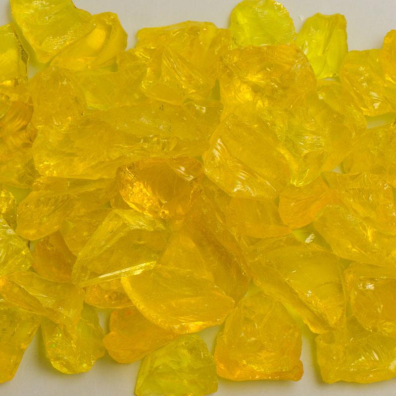 American Specialty Glass Chunky Yellow Size 2 Terrazzo Glass - 10 Lbs