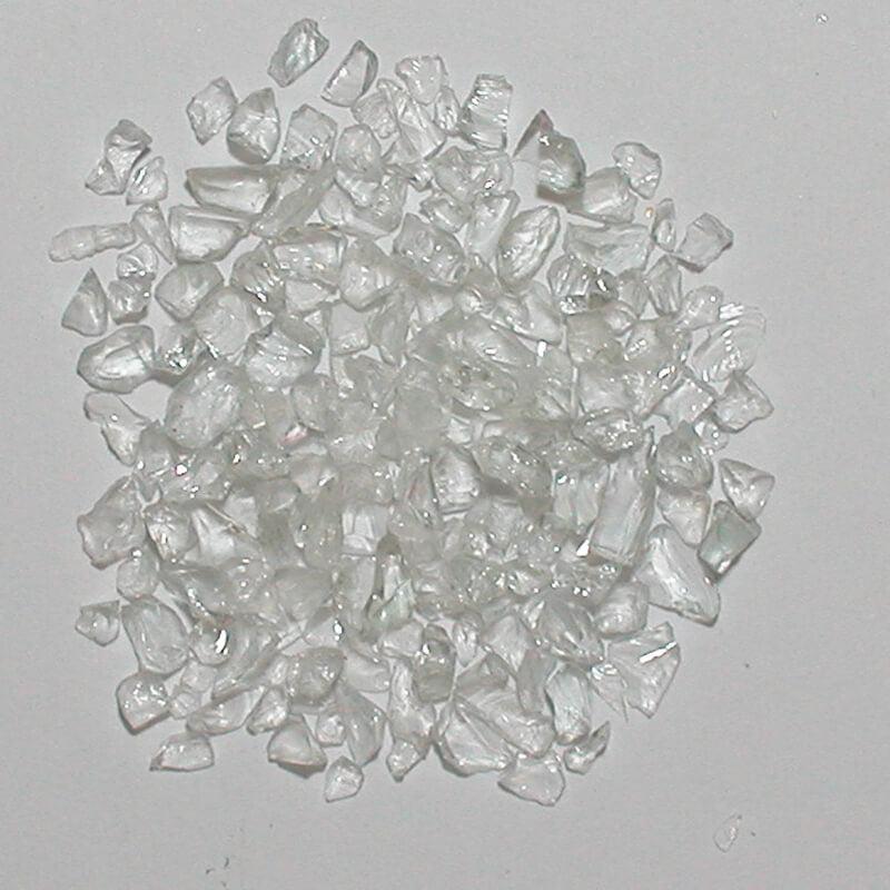 American Specialty Glass Clear Plate Size 0 Tumbled Terrazzo Glass - 1 Lb