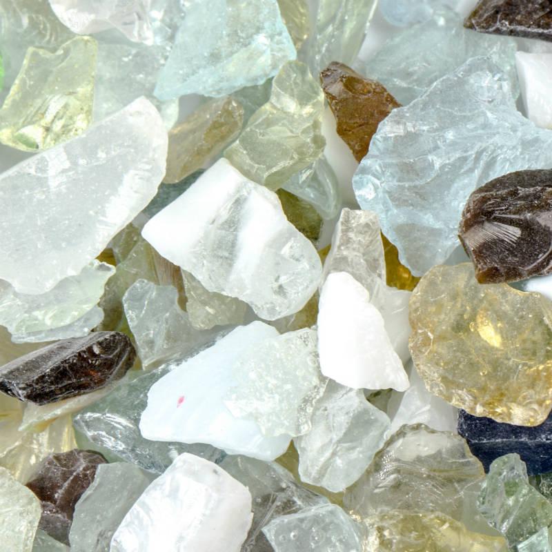 American Specialty Glass Confetti Mix Small Tumbled Landscape Glass - 1 Lb