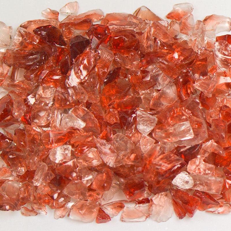 American Specialty Glass Cranberry Size 0 Terrazzo Glass - 10 Lbs
