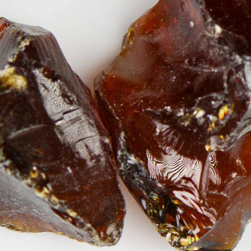 American Specialty Glass Crystal Amber Large Tumbled Landscape Glass - 5 Lbs