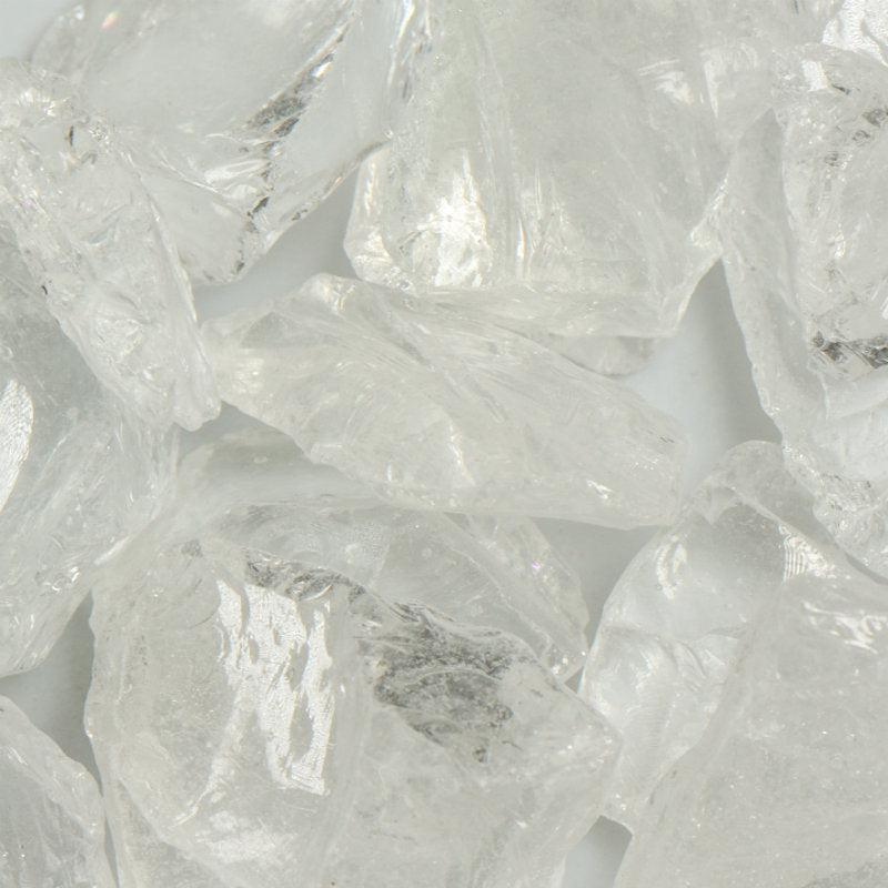 American Specialty Glass Crystal Clear Medium Tumbled Landscape Glass - 5 Lbs