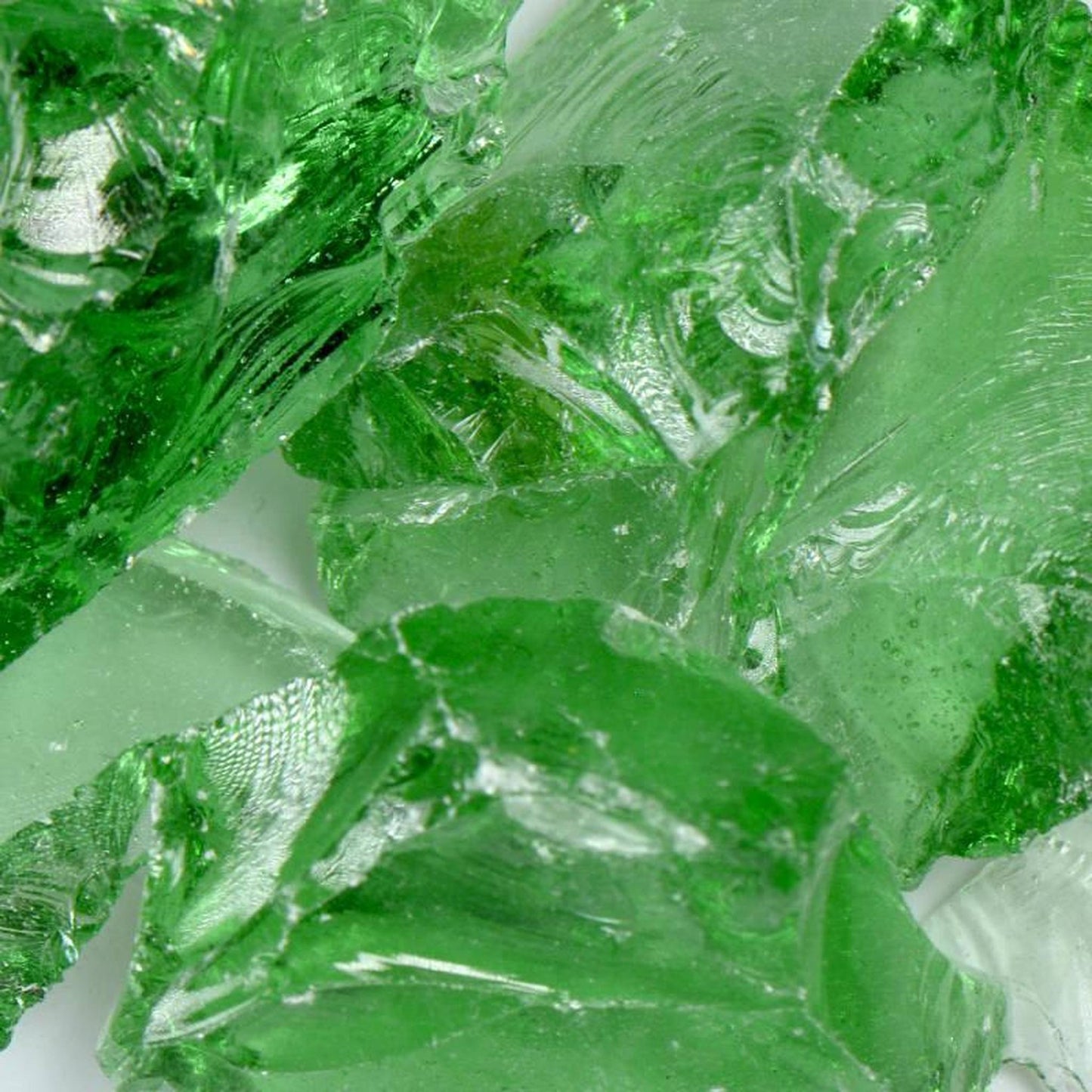 American Specialty Glass Crystal Green Medium Tumbled Landscape Glass - 5 Lbs