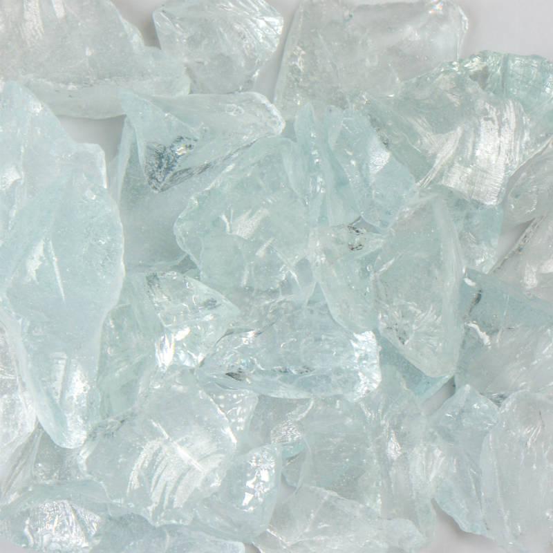 American Specialty Glass Crystal Teal Small Tumbled Landscape Glass - 25 Lbs