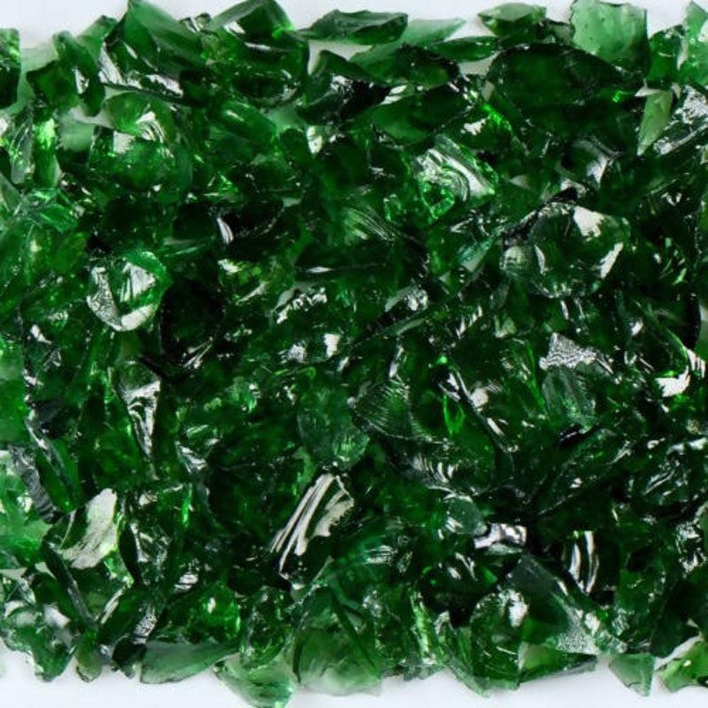 American Specialty Glass Dark Green Size 1 Tumbled Terrazzo Glass - 50 Lbs