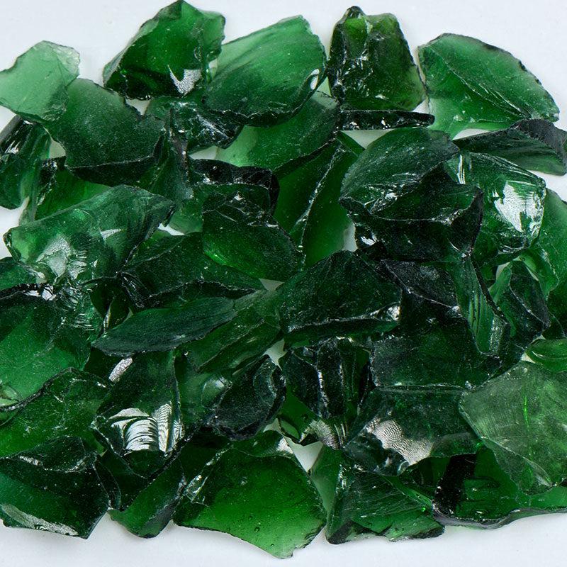 American Specialty Glass Dark Green Size 2 Tumbled Terrazzo Glass - 50 Lbs