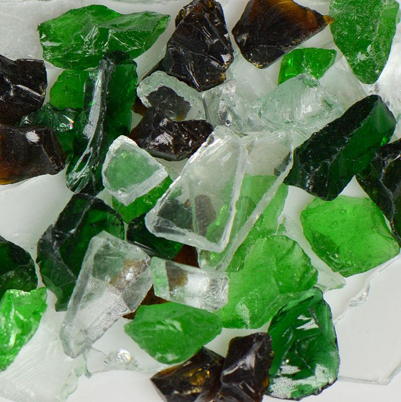 American Specialty Glass Earthtone Mix Size 2 Terrazzo Glass - 10 Lbs