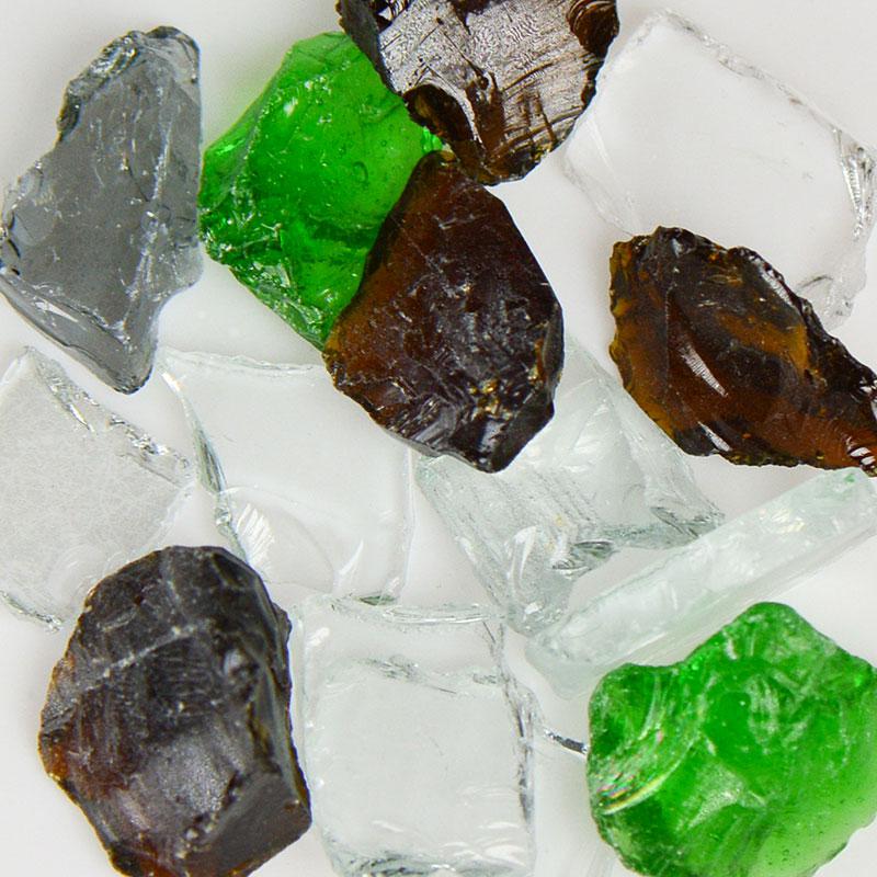 American Specialty Glass Earthtone Mix Size 3 Terrazzo Glass - 5 Lbs