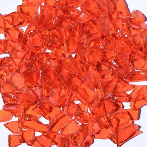 American Specialty Glass Flat Orange Size 2 Terrazzo Glass - 1 Lb