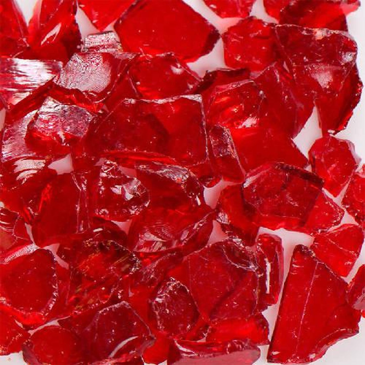 American Specialty Glass Flat Red Size 2 Terrazzo Glass - 25 Lbs