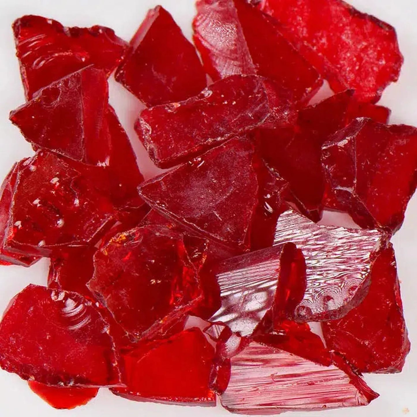 American Specialty Glass Flat Red Size 3 Terrazzo Glass - 10 Lbs