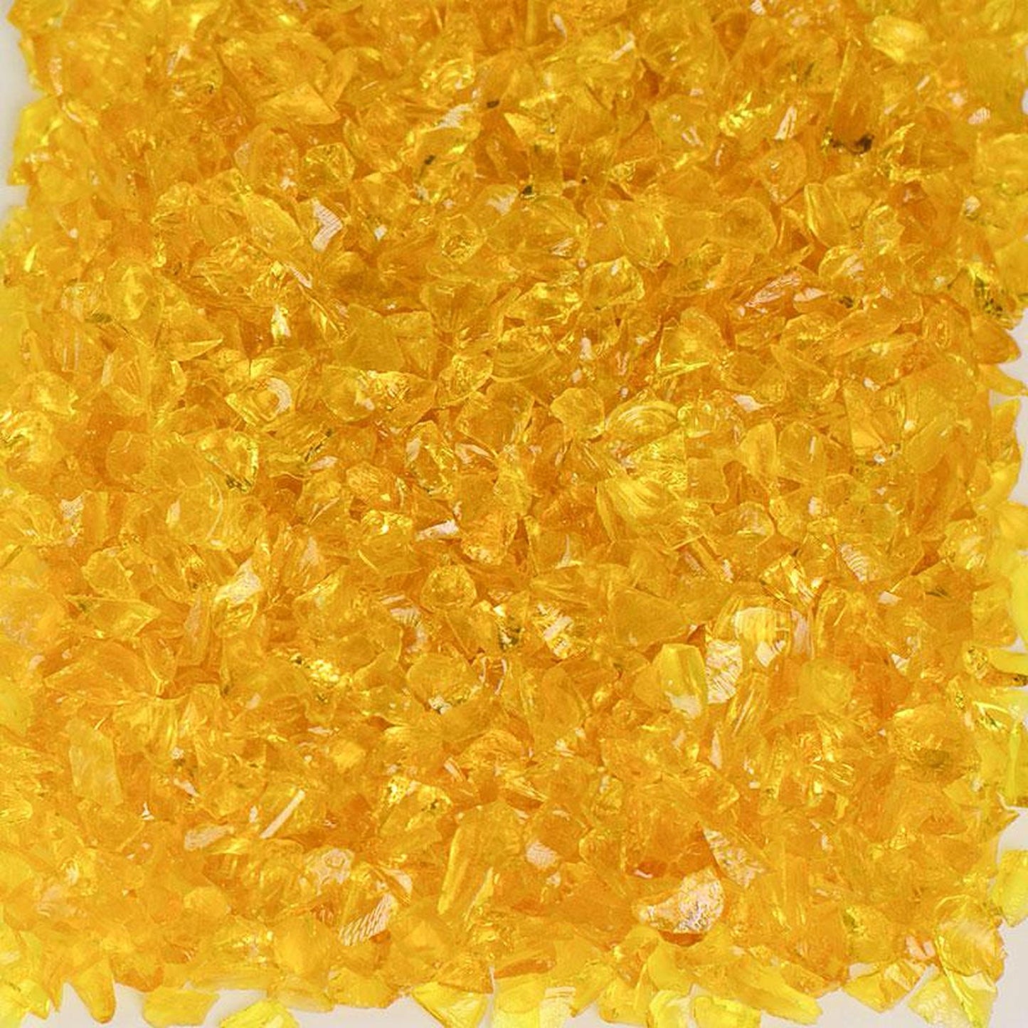 American Specialty Glass Flat Yellow Size 0 Terrazzo Glass - 25 Lbs