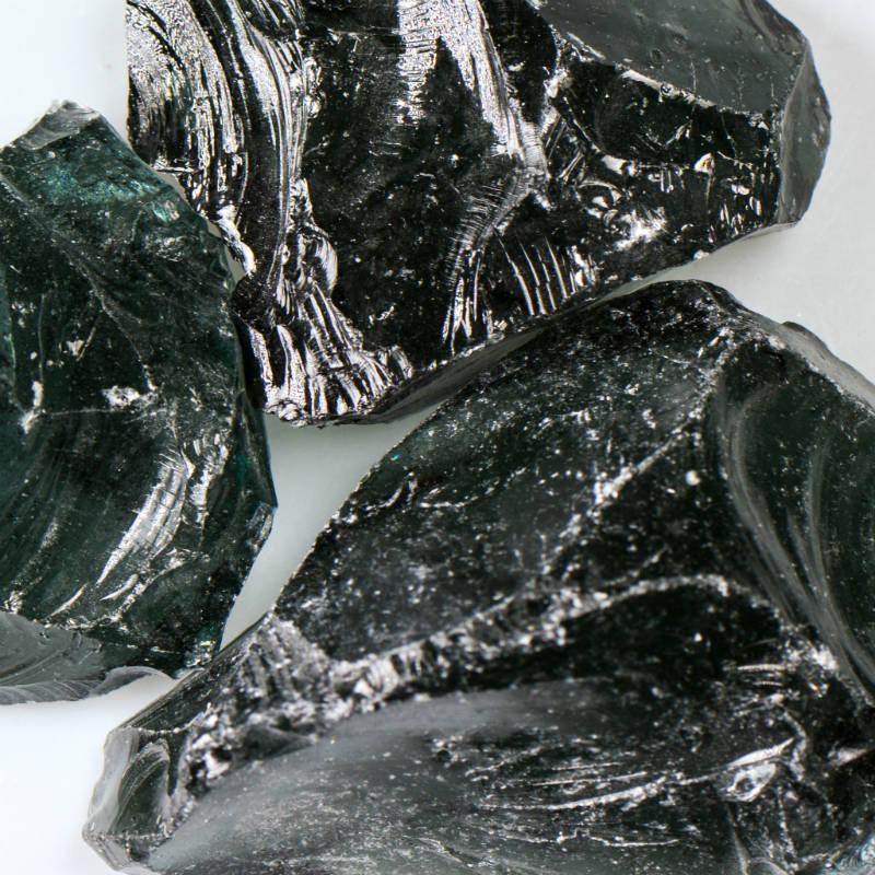 American Specialty Glass Gray Large Tumbled Landscape Glass - 50 Lbs