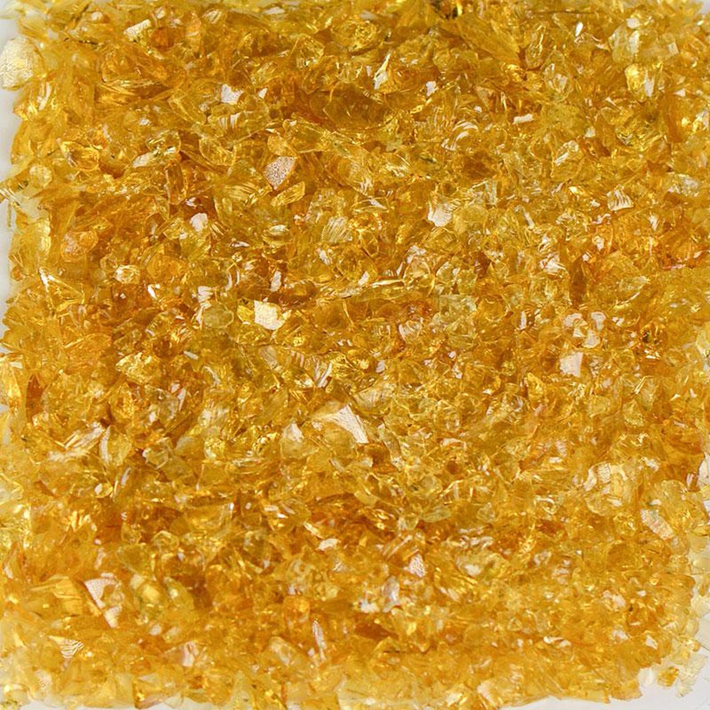 American Specialty Glass Honey Yellow Size 0 Tumbled Terrazzo Glass - 50 Lbs