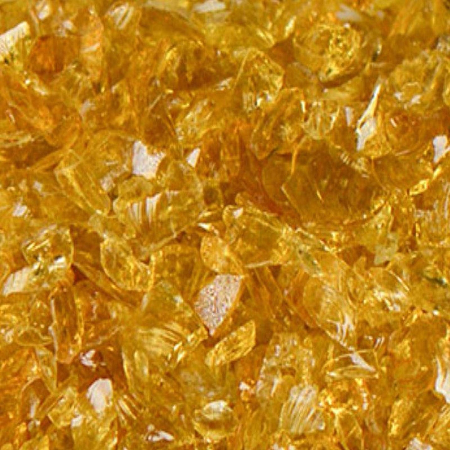 American Specialty Glass Honey Yellow Size 1 Tumbled Terrazzo Glass - 10 Lbs