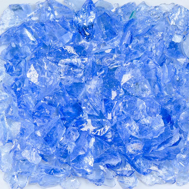 American Specialty Glass Light Blue Size 1 Terrazzo Glass - 5 Lbs