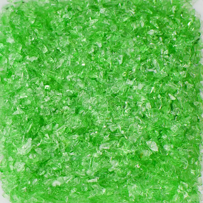 American Specialty Glass Light Green Size 0 Tumbled Terrazzo Glass - 5 Lbs