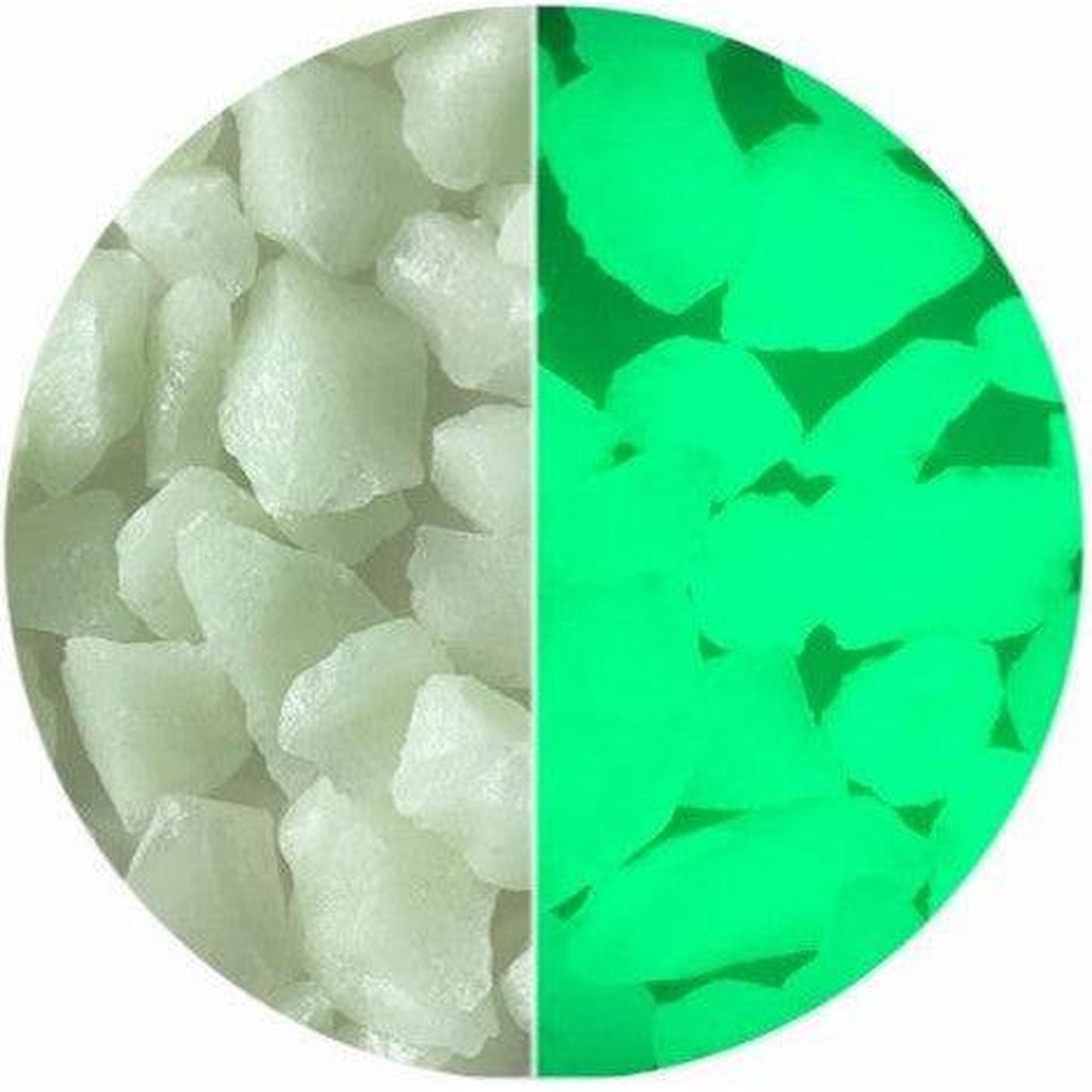 American Specialty Glass Size #2 Green Glow in the Dark Terrazzo Glass - 50 Lb