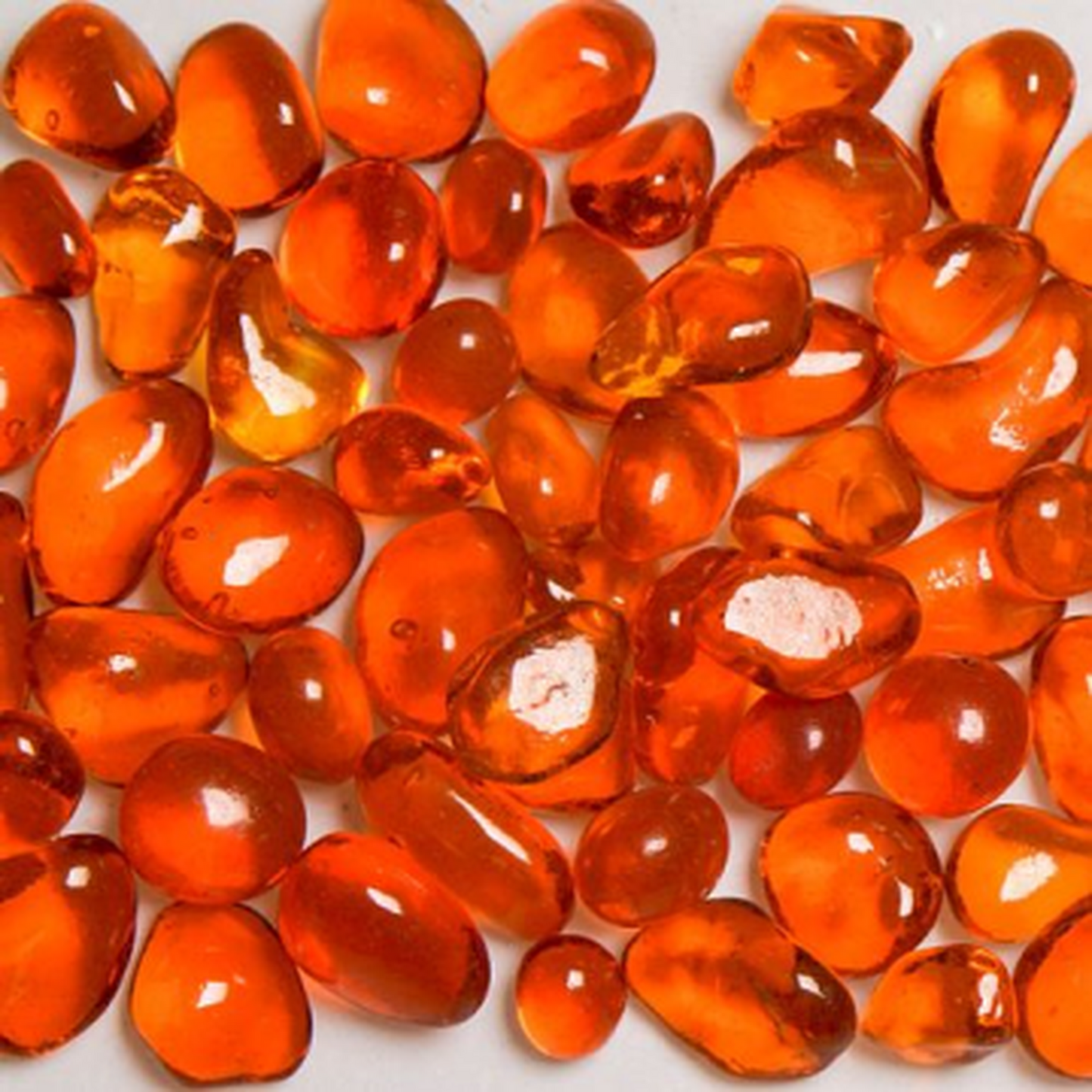 American Specialty Glass Tangerine Size 2 Jelly Bean Glass - 10 Lbs