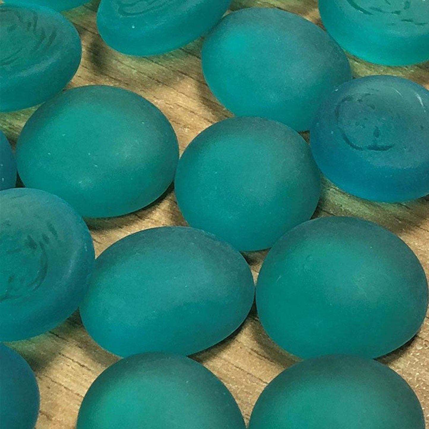 American Specialty Glass Teal Medium Size Frosted Glass - 10 Lbs. Bag