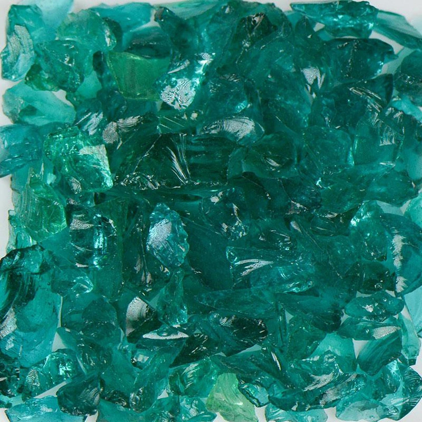 American Specialty Glass Teal Size 2 Tumbled Terrazzo Glass - 50 Lbs