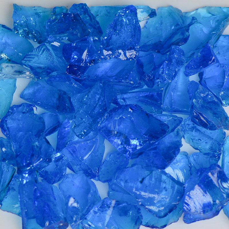 American Specialty Glass Turquoise Size 2 Tumbled Terrazzo Glass - 10 Lbs
