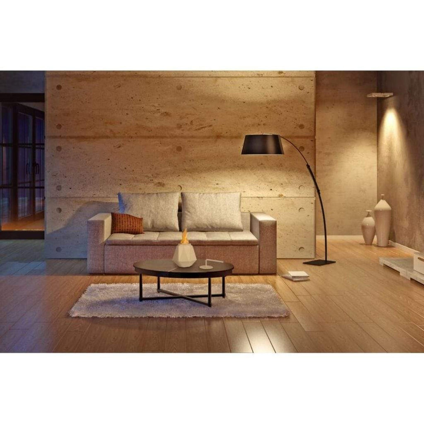 Anywhere Fireplace Brooklyn 8" Beige Tabletop Fireplace