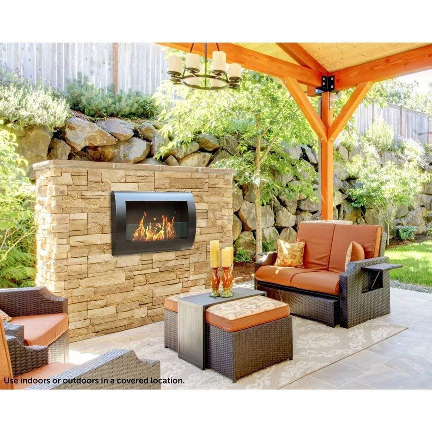 Anywhere Fireplace Chelsea 19" Black Indoor Wall-Mounted Bio-Ethanol Fireplace