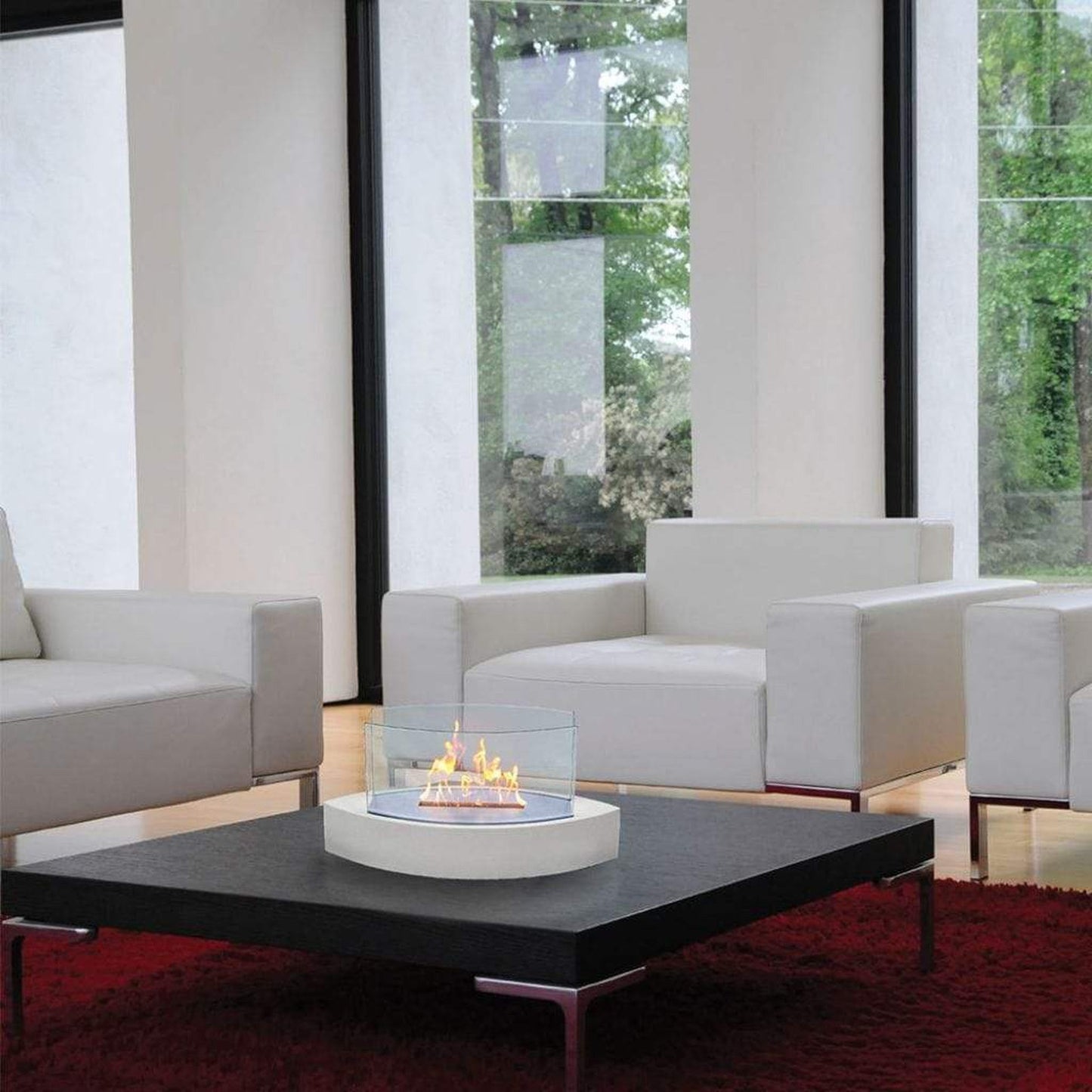 Anywhere Fireplace Lexington 8" White Tabletop Bio-Ethanol Fireplace