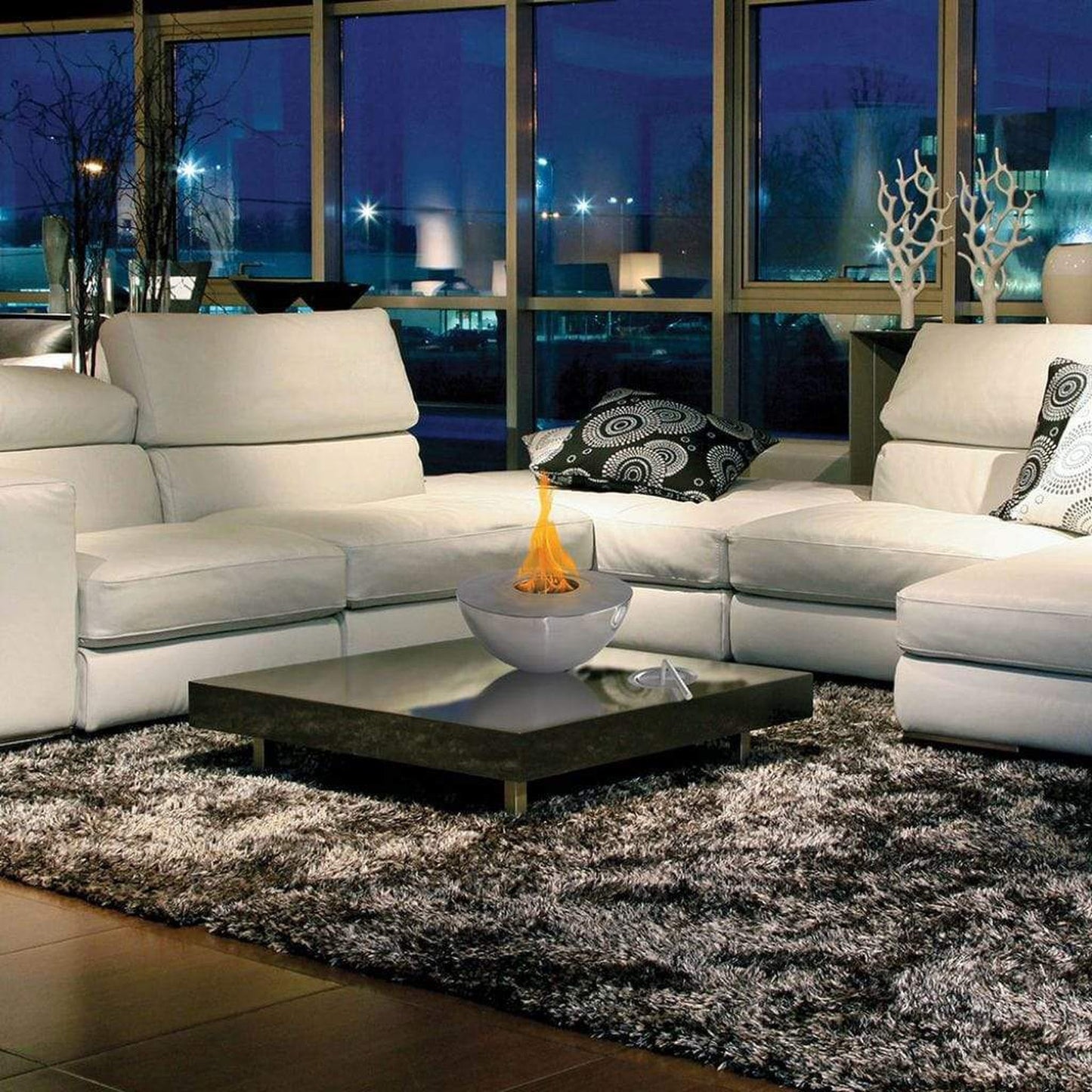 Anywhere Fireplace Sutton 12" Polished Stainless Steel Tabletop Gel Fireplace
