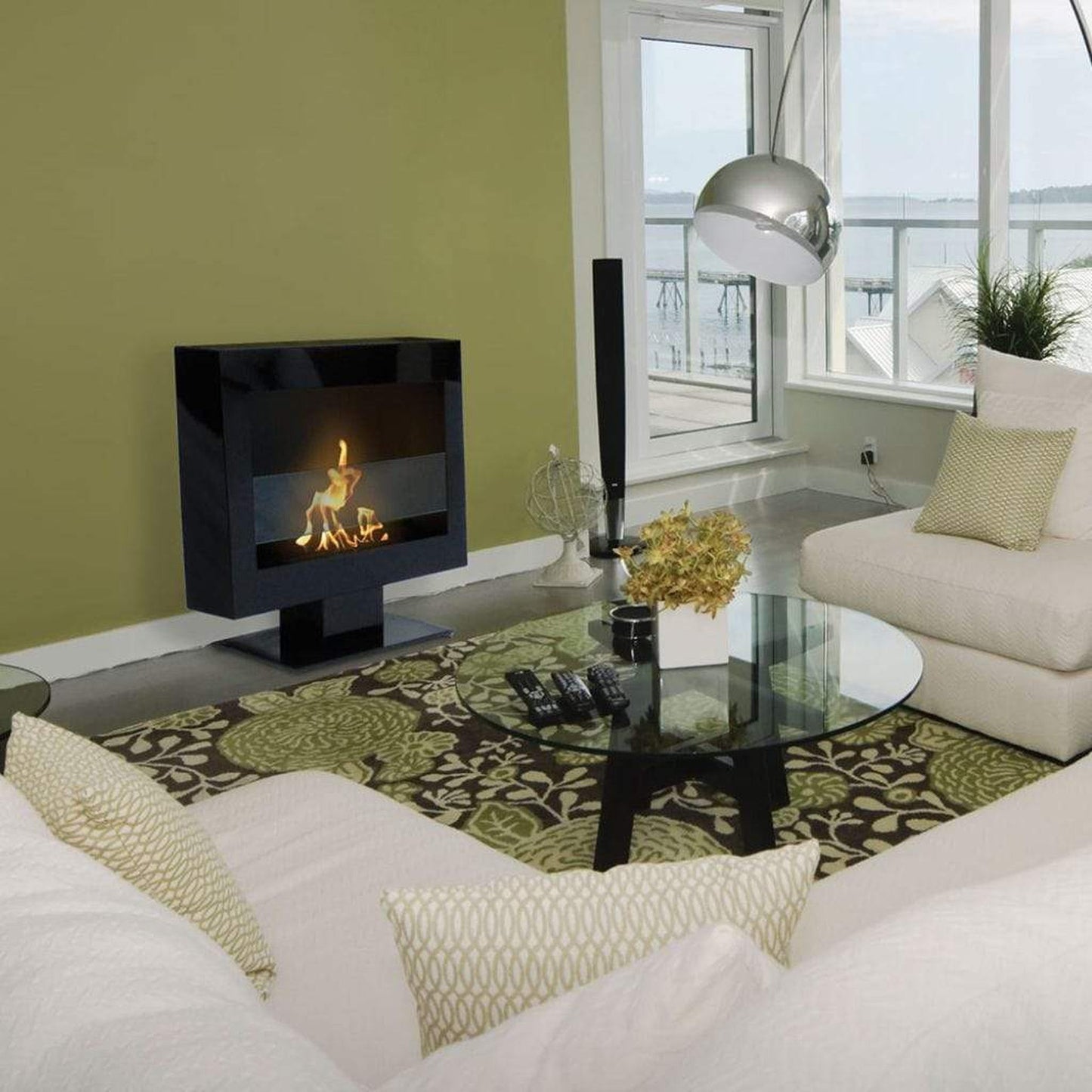 Anywhere Fireplace Tribeca II 28" Black Ventless Fireplace