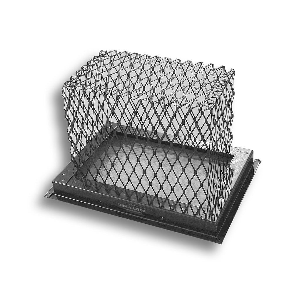 BDM Chim-A-Lator 24" x 24" Black Galvanized Steel Spark Arrestor With 5/8" Mesh