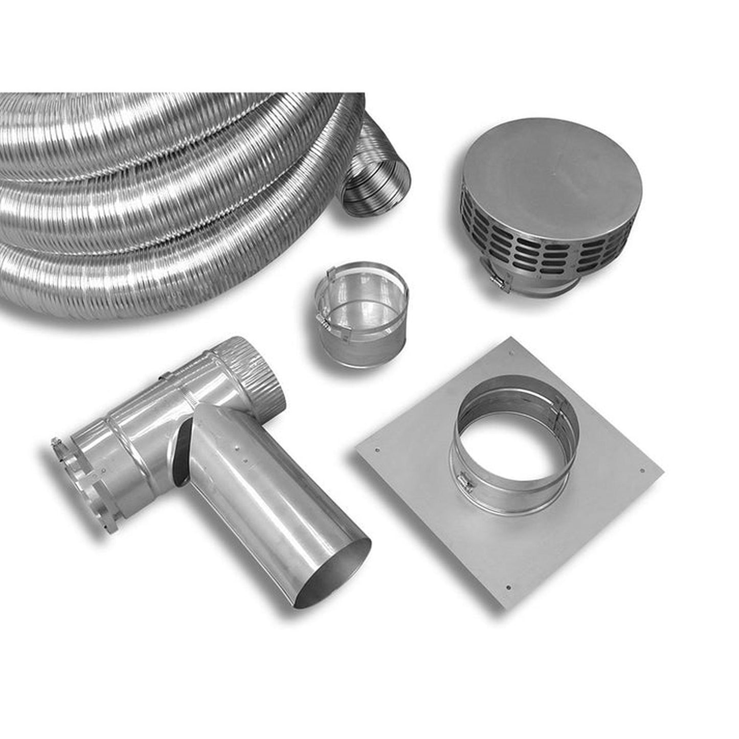 BDM Dalsin Line 3" Diameter x 20ft 316L Stainless Steel Two-Piece Light Flex Tee Kit