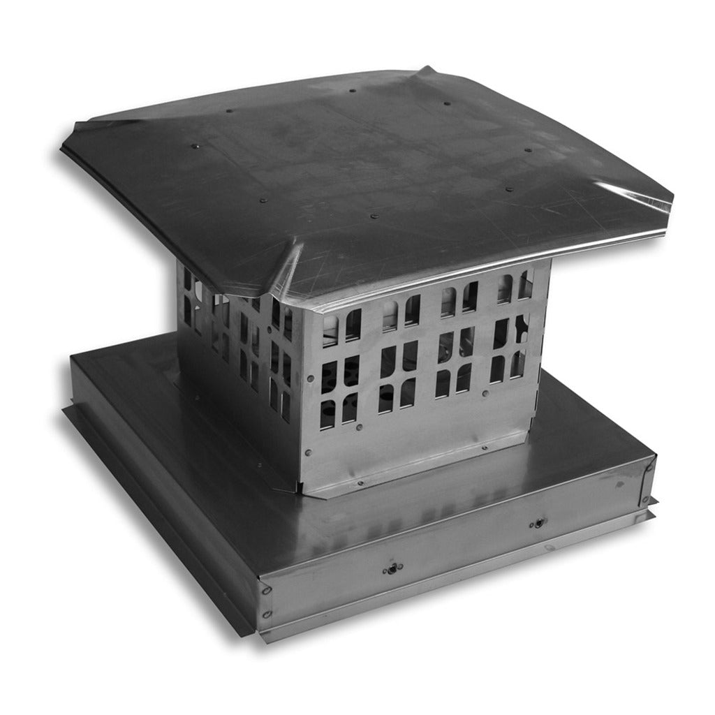 BDM Dalsin Line 3" x 3" Pro-Form VCL Termination Cap with 13" x 13" Stainless Steel Black Base