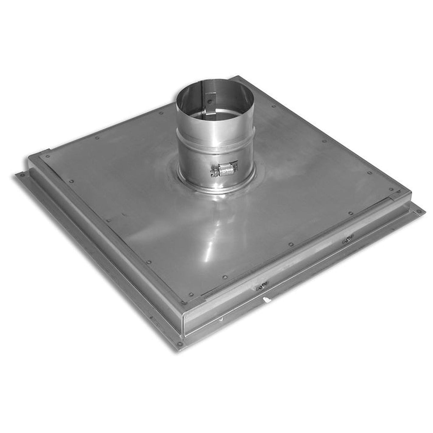 BDM Dalsin Line 6" Diameter Stainless Steel 9" x 9" Support Plate with 18 Gauge Frame