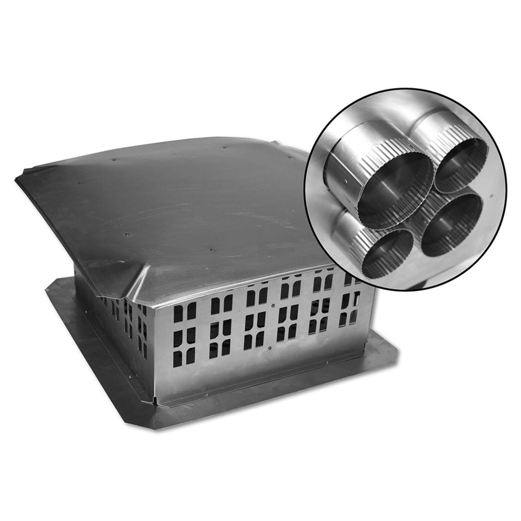 BDM Dalsin Line Pro-Form 3" x 3" Insert Co-Linear Direct Vent Double Termination Cap