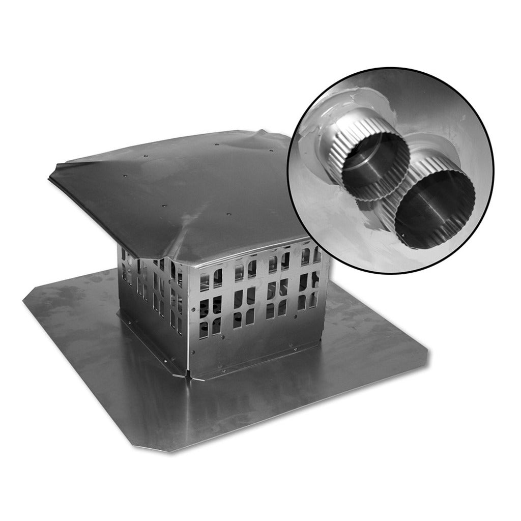 BDM Dalsin Line Pro-Form 4" x 4" Black Insert Co-Linear Direct Vent Termination Cap