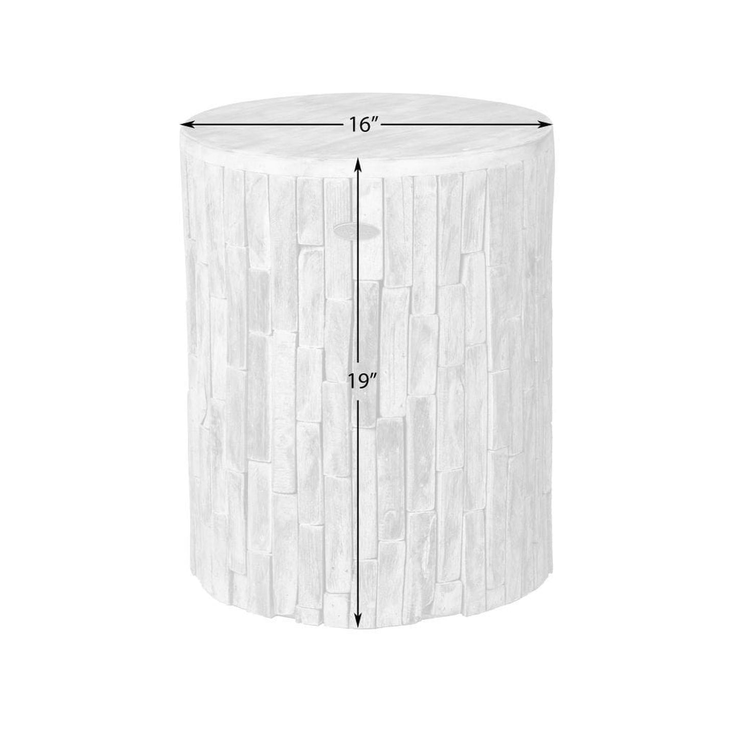 Balkene Home 16" Elyse Round Indoor/Outdoor Garden Stool/Table by Fire Sense